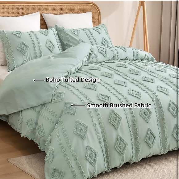 Other - Boho Duvet Cover Queen Size, Soft Tufted Duvet Cover Set for All Seasons,